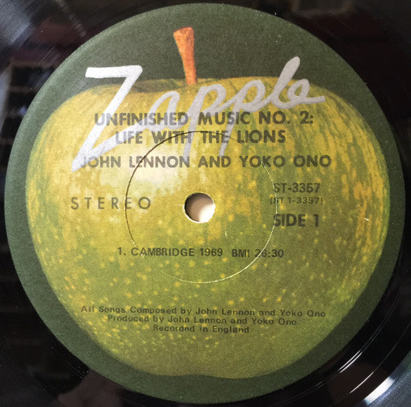 John Lennon & Yoko Ono : Unfinished Music No. 2: Life With The Lions (LP, Album, Jac)
