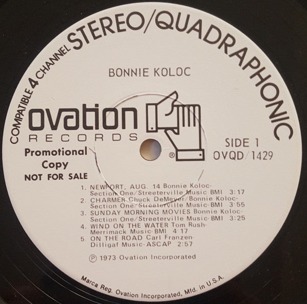 Bonnie Koloc : Bonnie Koloc (LP, Album, Quad, Promo, Tex)