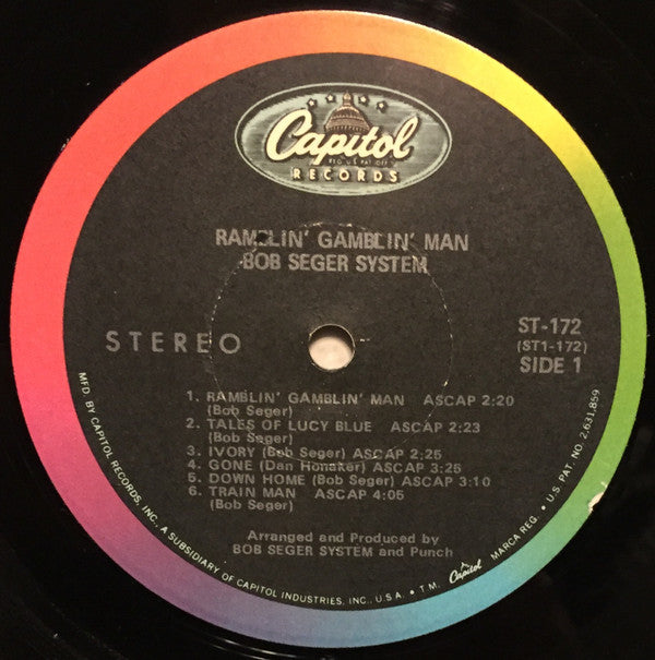Bob Seger System : Ramblin' Gamblin' Man (LP, Album, Jac)