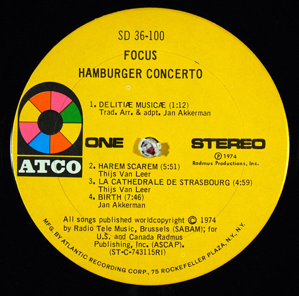 Focus (2) : Hamburger Concerto (LP, Album, PRC)