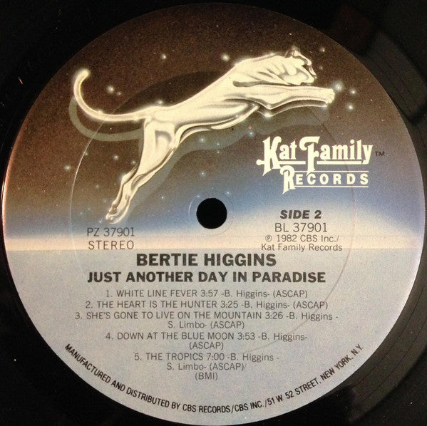 Bertie Higgins : Just Another Day In Paradise (LP, Album)
