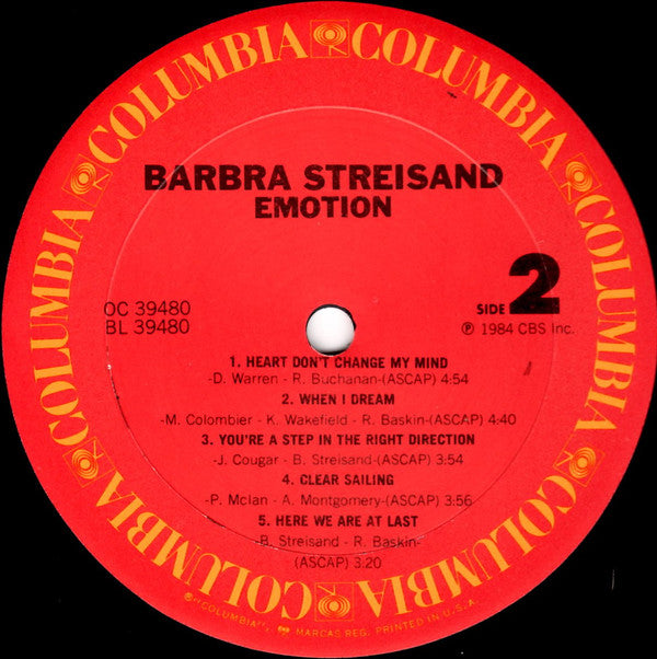 Barbra Streisand : Emotion (LP, Album, Car)