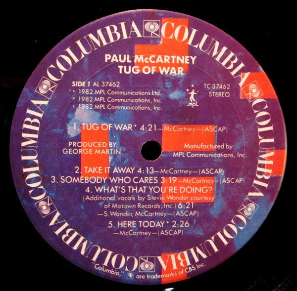 Paul McCartney : Tug Of War (LP, Album, Ter)