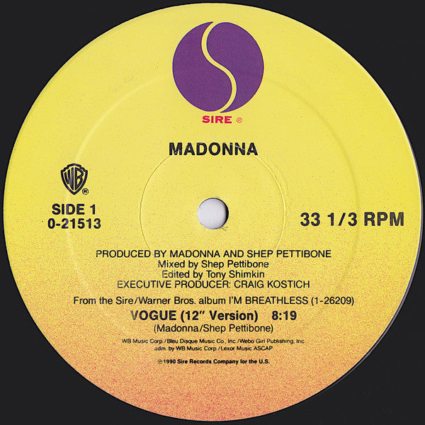 Madonna : Vogue (12", Maxi)