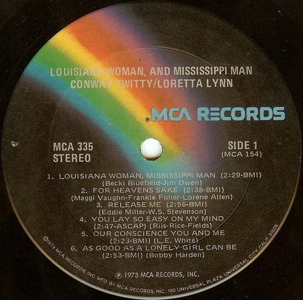 Conway Twitty & Loretta Lynn : Louisiana Woman-Mississippi Man (LP, Album)