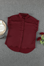 Collared Button Short Sleeves Shirt