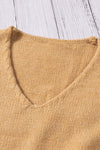 Lace Sleeve V-Neck Knit Dress